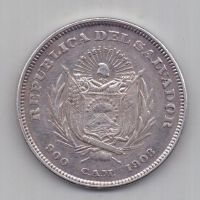 1 песо 1908 г. Колумб. Сальвадор