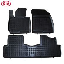 Коврики Kia Carens III от 2013 - 2018 в салон резиновые Rezaw Plast (Польша) - 3 шт.