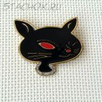 Брошь "Подмигивающая черная кошечка" (США)