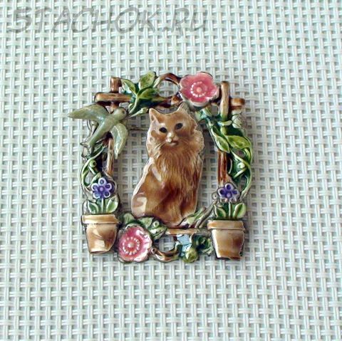 Брошь "Котик-милашка" (США)