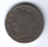 5 центов 1900 г. США