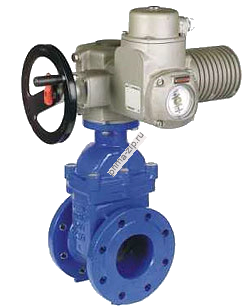 AVK Задвижка с обрезиненным клином с электроприводом AUMA короткая ДУ 40 Pn 10/16