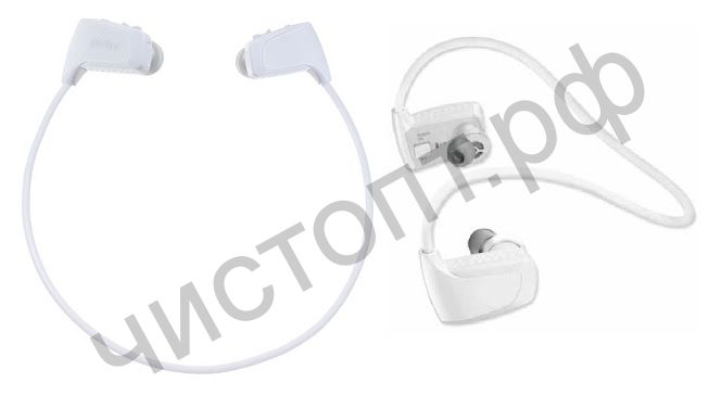 MP3 плеер-наушники Perfeo Neptun память 8 ГБ , аккум.,  белый (VI-M015-8 Gb White) спортивн затылоч СУПЕРЦЕНА !!!