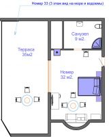 План номера с террасой 3 этаж