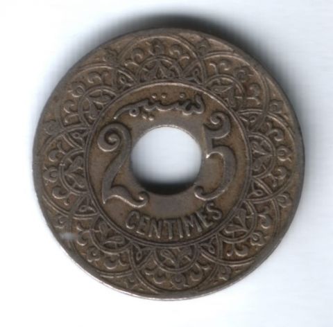 25 сантимов 1921 г. Марокко