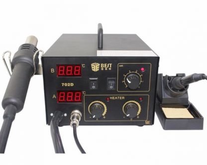 Термовоздушная паяльная станция 2 в 1: фен + паяльник Best-702D
