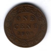 1 цент 1909 г. Канада