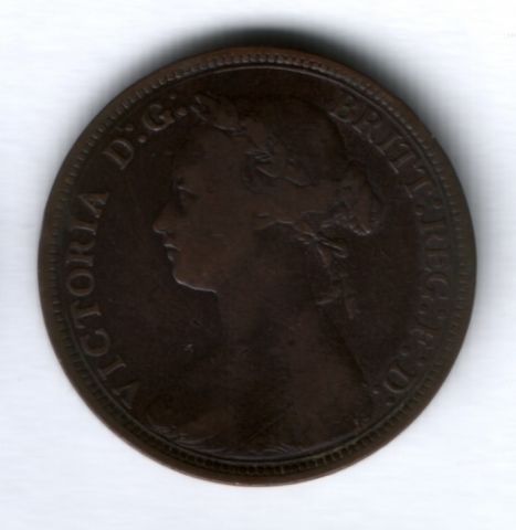1/2 пенни 1879 г. Великобритания