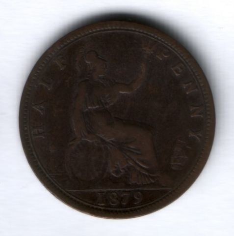 1/2 пенни 1879 г. Великобритания