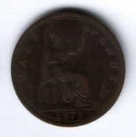 1/2 пенни 1879 г. Великобритания