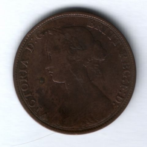 1/2 пенни 1861 г. Великобритания