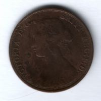 1/2 пенни 1861 г. Великобритания