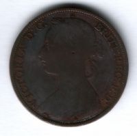 1 пенни 1893 г. Великобритания