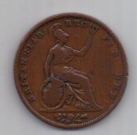 1 пенни 1841 г. Великобритания