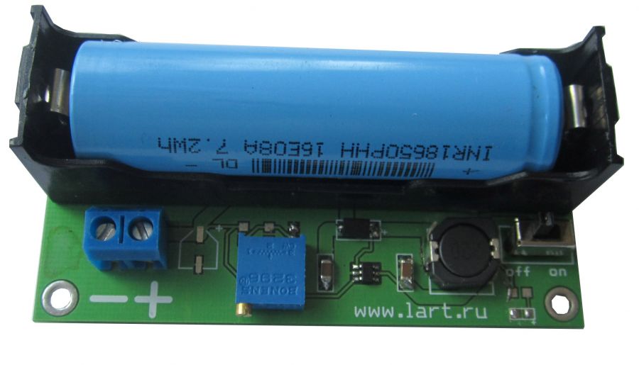 Регулируемый конвертер напряжения питания Li-Po аккумулятора 18650