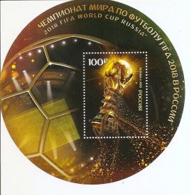 Почтовый блок Чемпионат мира по футболу FIFA 2018 в России