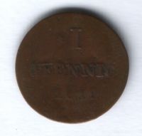 1 пфенниг 1819 г. Гессен-Дармштадт, Германия