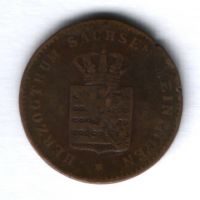 2 пфеннига 1867 г. Саксония
