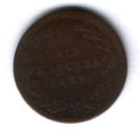 1 крейцер 1828 г. Баден
