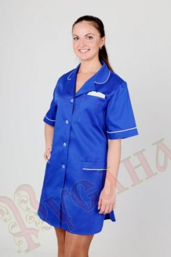 халат синий женский для униформы
