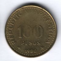 100 песо 1980 г. Аргентина