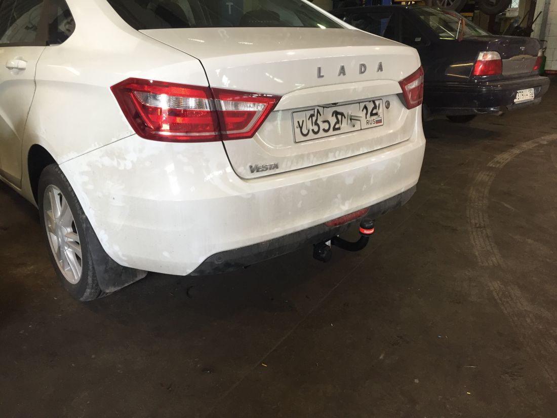 Фаркоп BOSAL-ORIS на Лада Веста (Lada Vesta) 2016-. Нагрузки: 900/70 кг (без электрики в комплекте) - 1234-A Bosal