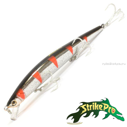 Воблер Strike Pro Slingshot Minnow 120F 12,6gr #A140E