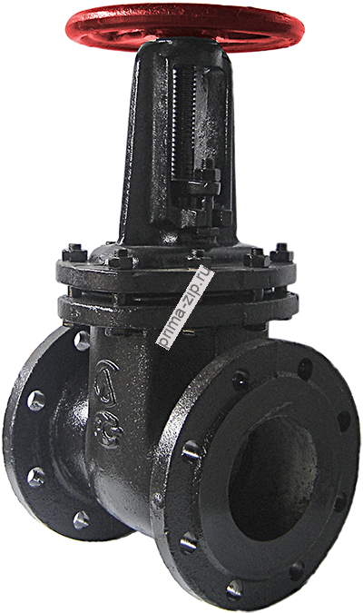 Задвижка чугунная параллельная с выдвижным шпинделем 30ч6бр