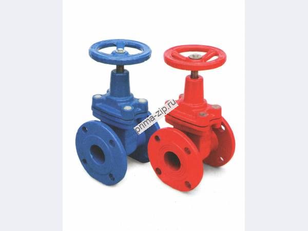 Задвижка чугунная с обрезиненным клином для горячей воды 30ч39рГ