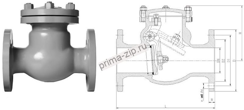 Клапан 19с53нж Ду150 РУ40