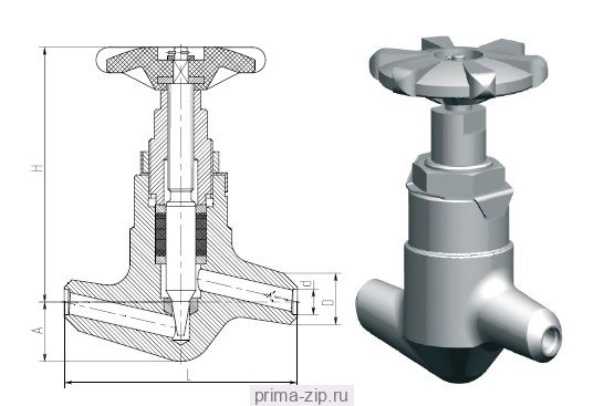 1032-20-0 Клапан регулирующий Ду20, Ру373.