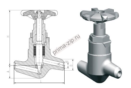 1032-20-0 Клапан регулирующий Ду20, Ру373.