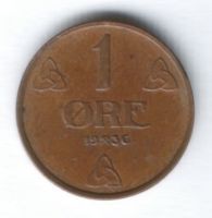 1 эре 1936 г. Норвегия