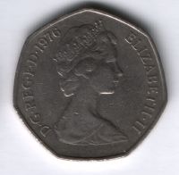 50 пенсов 1976 г. Великобритания
