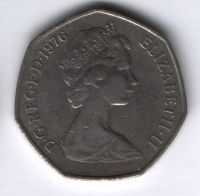 50 пенсов 1976 г. Великобритания