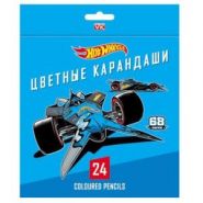 Карандаши "Хатбер. Hot Wheels" 24 цв. с заточ. (арт. 24044) (16620)