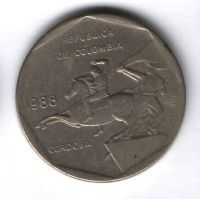 10 песо 1988 г. Колумбия