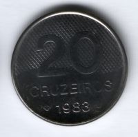 20 крузейро 1983 г. Бразилия