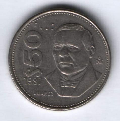 50 песо 1987 г. Мексика