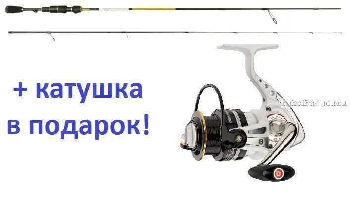 Спиннинг Aiko Tirrel II TIR II 221ULT 2.21м / тест 2 - 8 г + катушка Cormoran Pearl Master 2000  в подарок!