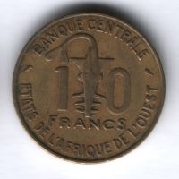 10 франков 1971 г. Западные Африканские Штаты