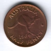 1/2 пенни 1964 г. Австралия