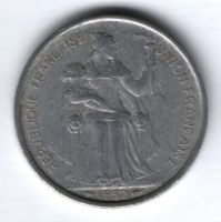 5 франков 1952 г. Новая Каледония, VF