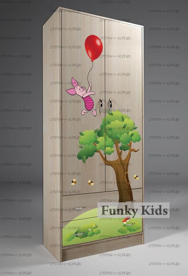 Шкаф 2-х двеный Винни Пух 13/3 (75х52х200)