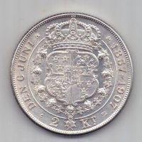 2 кроны 1907 г. Швеция