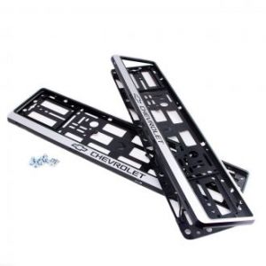 Рамки номера Chevrolet - серебро