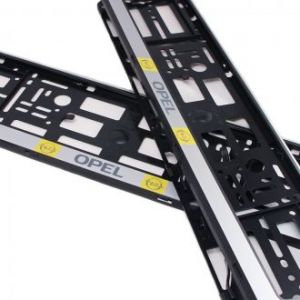 Рамки номера Opel - серебро