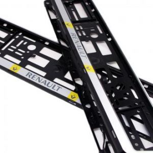 Рамки номера Renault - серебро