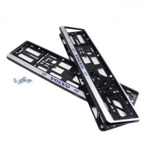 Рамки номера Volvo  - серебро