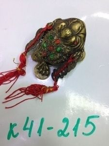 Жаба (9х6,5см, натур. камни на монетах)